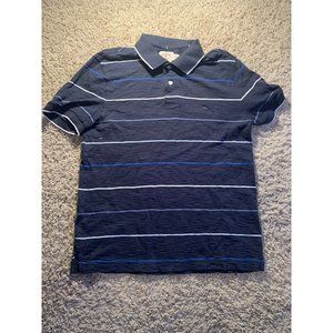 Brooks Brothers Polo Navy Blue Striped Shirt  Mens Size Small Bin N